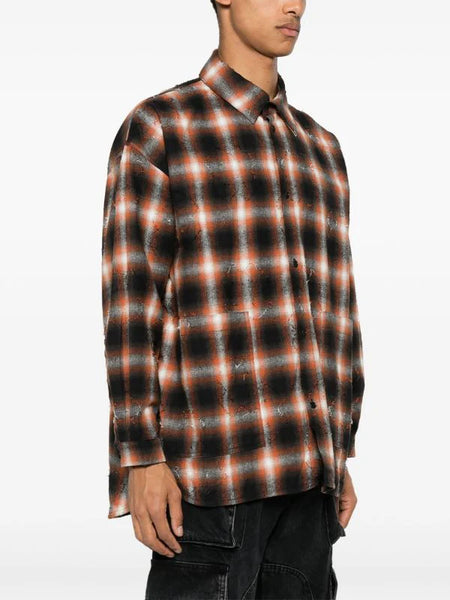 BIG SHIRT - BLACK RED PUNCH CHECKS