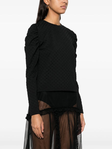Sun Reflection Blouse - Black Bubbles