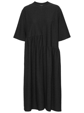 MISMATCH JERSEY DRESS - BLACK