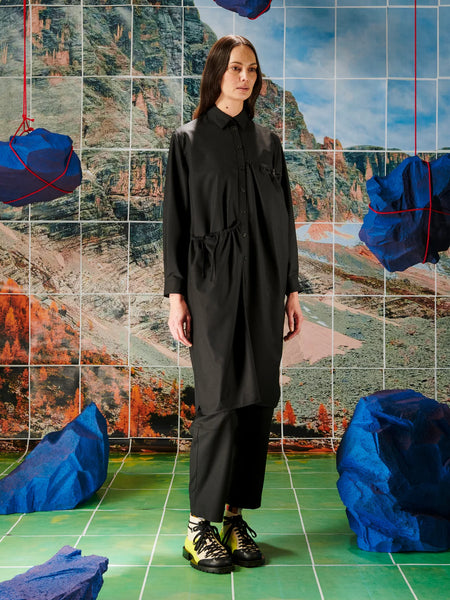 String Dress - Tropical Black