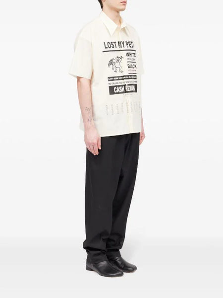 text-print cotton shirt