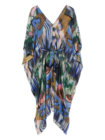 Uncut Kaftan - Multi Brush Drips