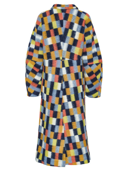 Banana Coat - Brushed Squares