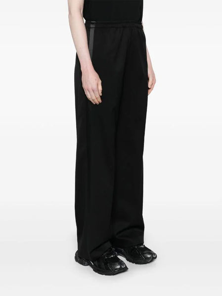 drawstring straight-leg trousers