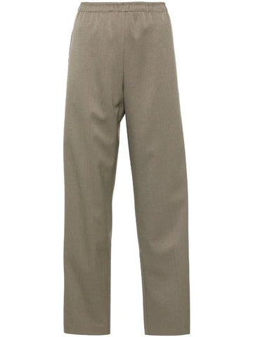 drawstring straight-leg trousers