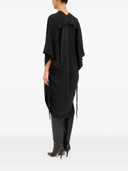 V-neck midi dress