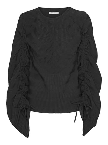 Wrinkle Top Plisse - Black