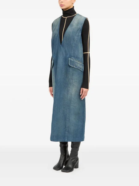 denim maxi dress