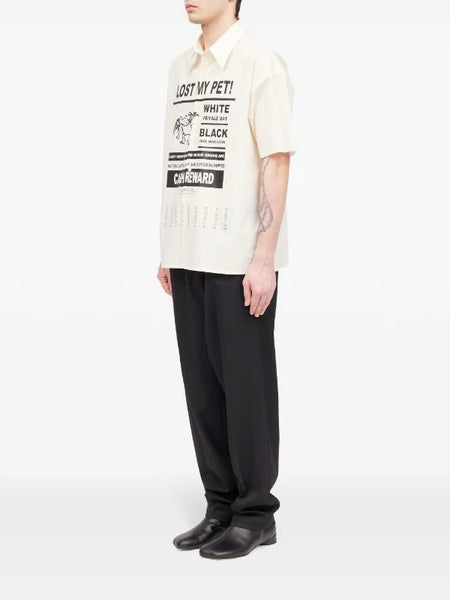 text-print cotton shirt