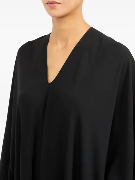 V-neck midi dress