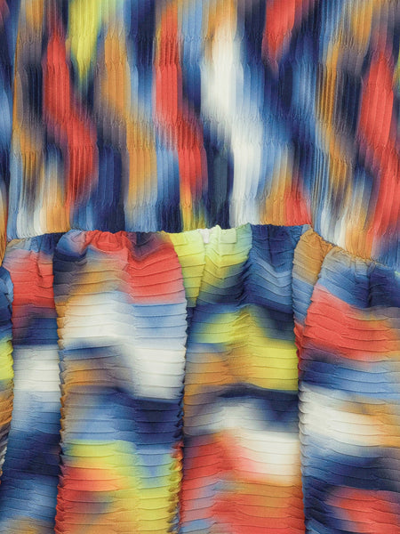 Hilly Plisse Dress - Wavy Cubes