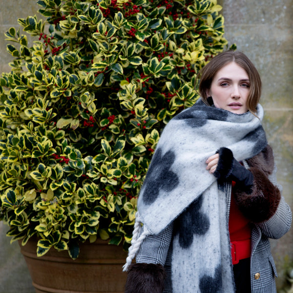 Floral Blanket Scarf with Tassels - Multiple Colours