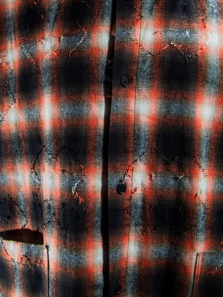 BIG SHIRT - BLACK RED PUNCH CHECKS