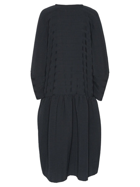 Hilly Plisse Dress - Black