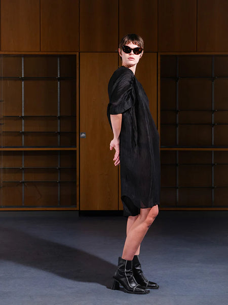 RENEW SILK DRESS - BLACK