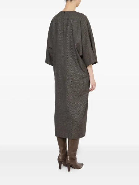 textured midi dress