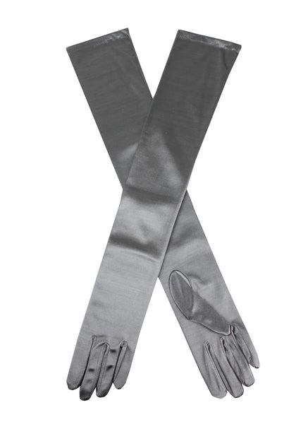 Satin Gloves - Multiple Colours