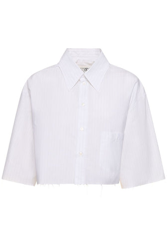 Striped cotton poplin shirt