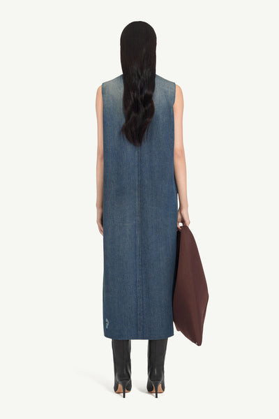 denim maxi dress