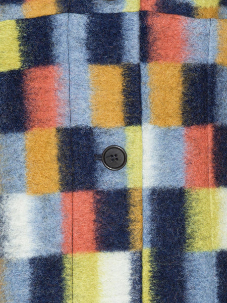 Banana Coat - Brushed Squares