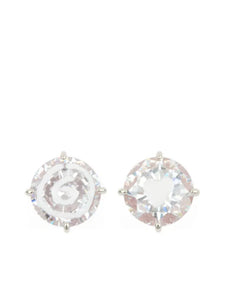 swirl heart-patterned stud earrings