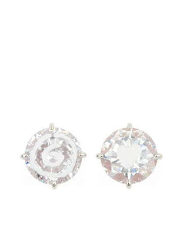 swirl heart-patterned stud earrings
