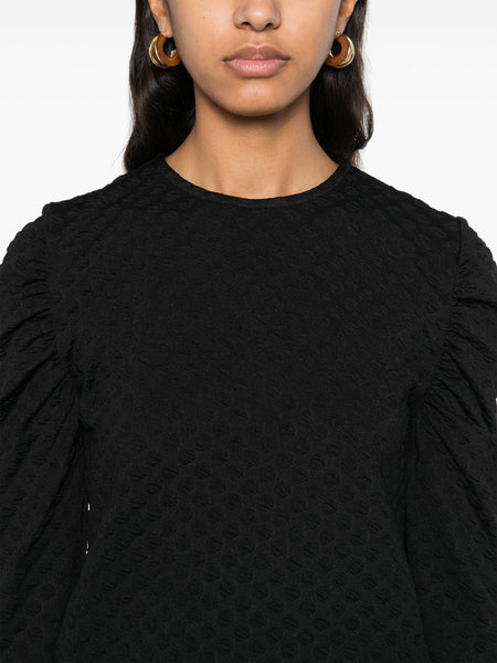 Sun Reflection Blouse - Black Bubbles
