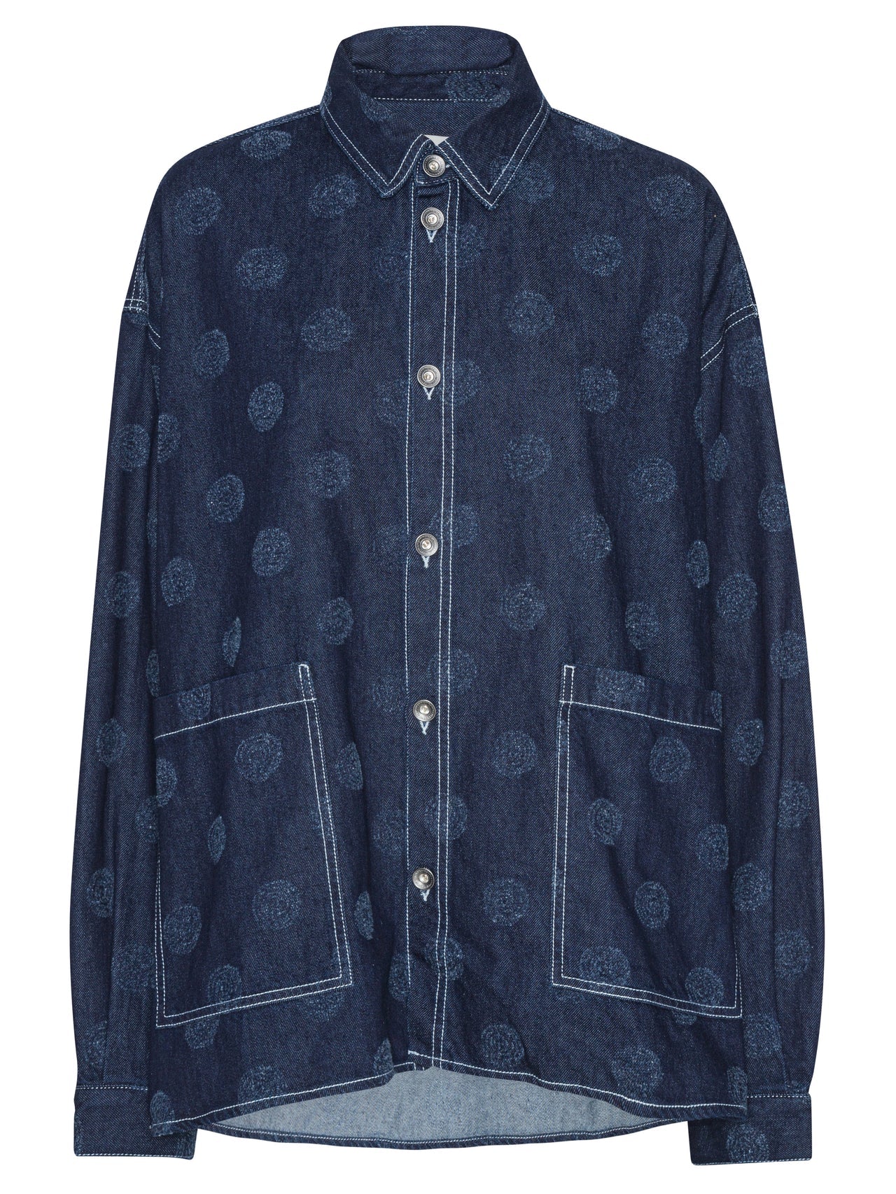 Big Denim Shirt - Needle Punch Dots