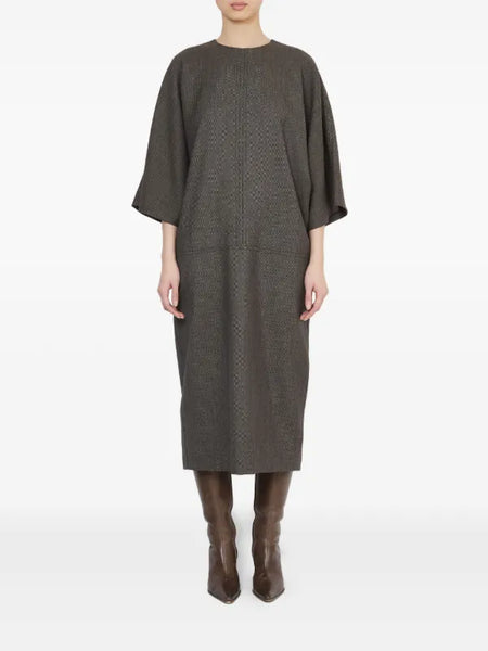 textured midi dress
