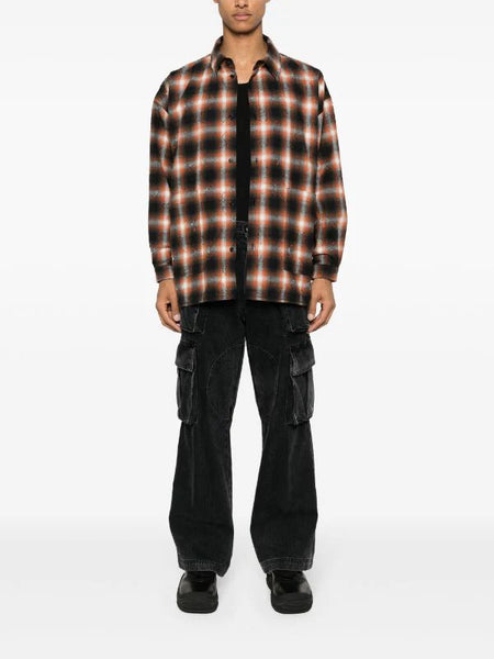 BIG SHIRT - BLACK RED PUNCH CHECKS