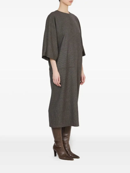 textured midi dress