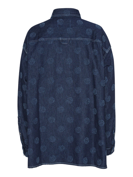 Big Denim Shirt - Needle Punch Dots