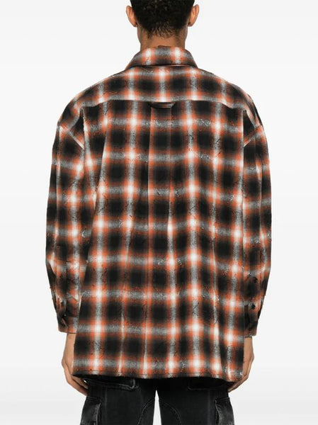 BIG SHIRT - BLACK RED PUNCH CHECKS