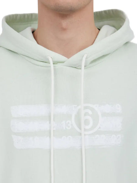 Numbers-motif hoodie