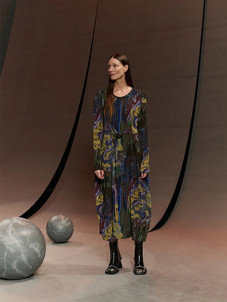 O Dress - Graphic Slopes Dark