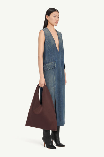denim maxi dress