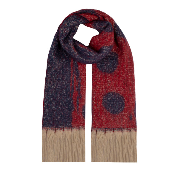 Spotty Blanket Scarf with Tassels - Multiple Colours