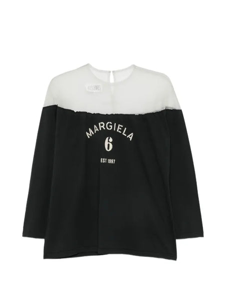 sheer-panel T-shirt