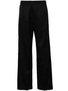 drawstring straight-leg trousers