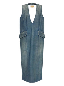 denim maxi dress