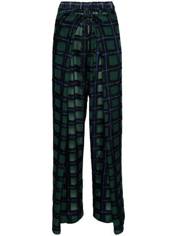 Bind Pants - Dark Burn Out Grid