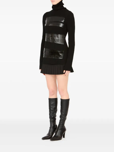 ribbed turtleneck sweater