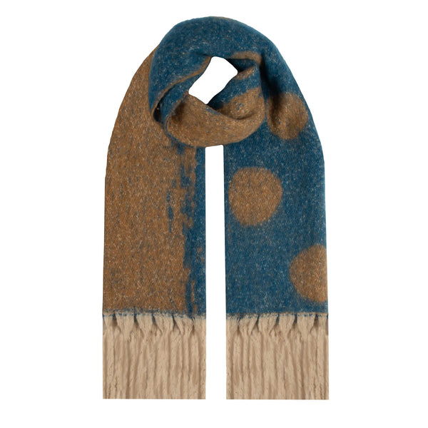 Spotty Blanket Scarf with Tassels - Multiple Colours