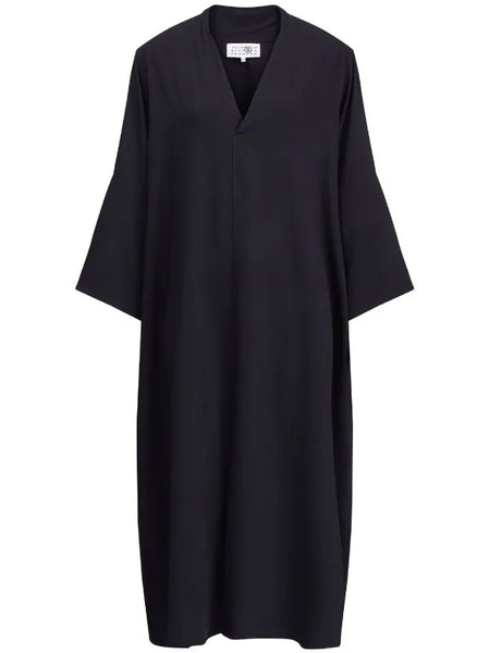 v-neck shift dress