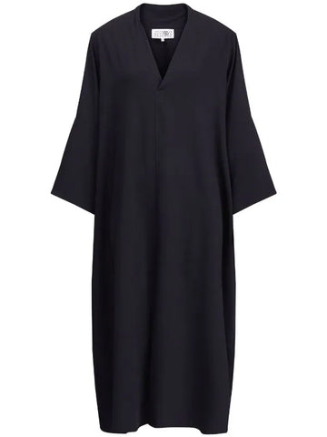 v-neck shift dress