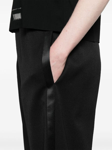 drawstring straight-leg trousers