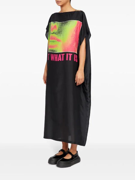 silk T-shirt maxi dress