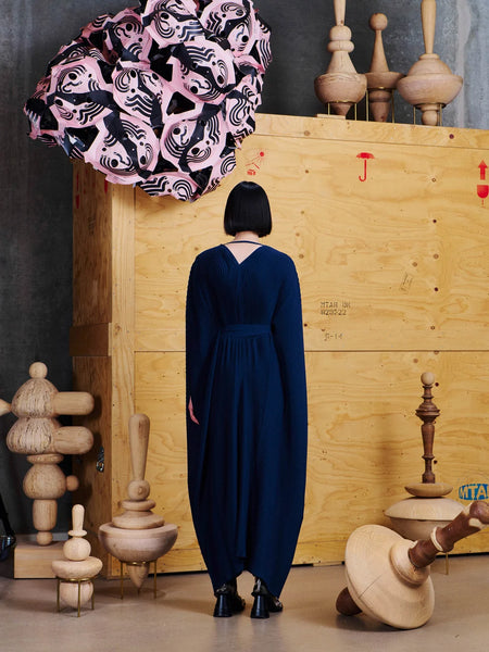 Cherry Plisse Kaftan - Dress Blues
