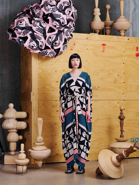 Cherry Plisse Kaftan - Vibs In Bobs