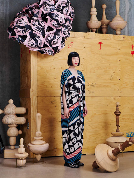 Cherry Plisse Kaftan - Vibs In Bobs